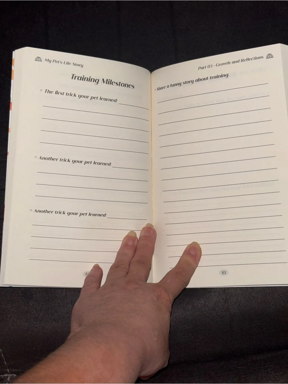 My Pet's Life Story Keepsake Notebook - White
